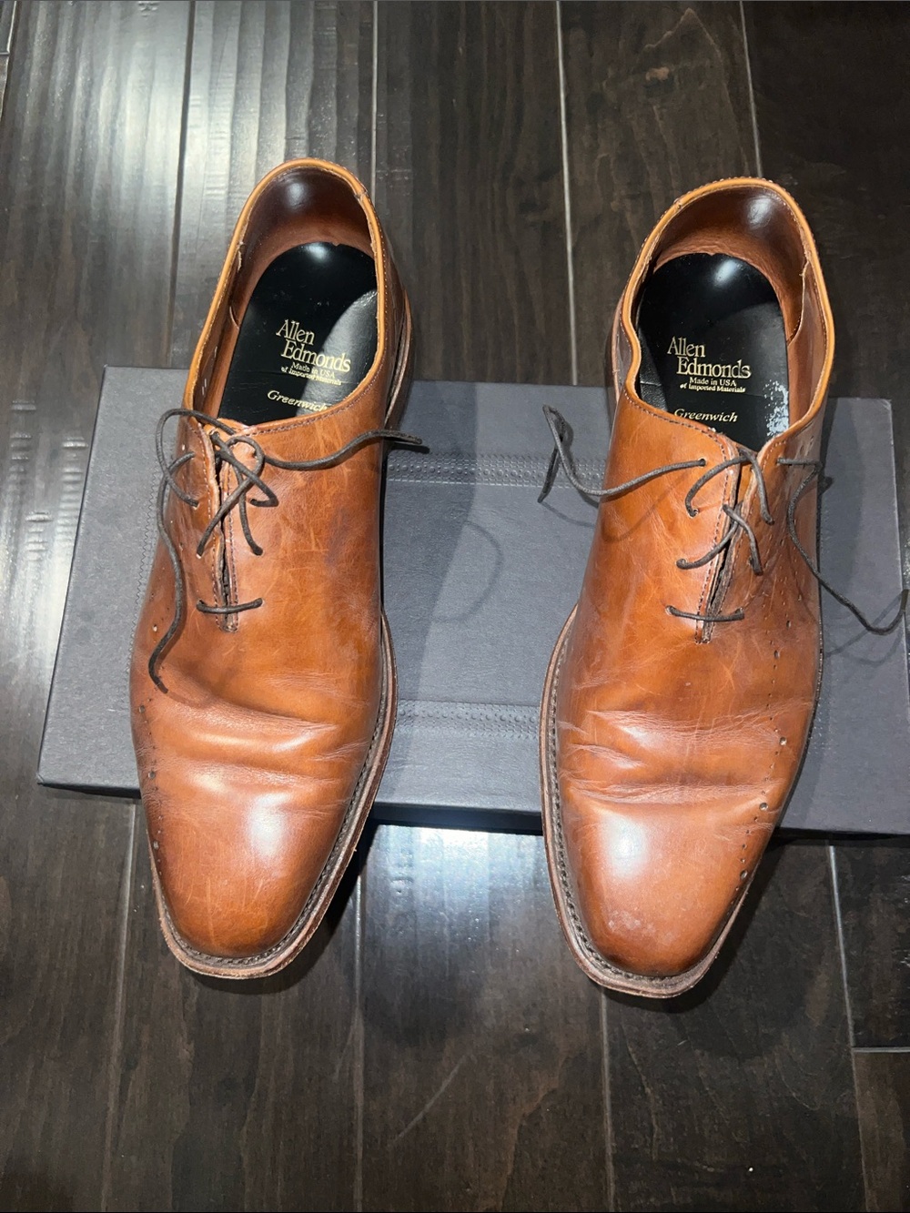 Men’s Allen Edmonds Tan Brown Leather Derby Shoes